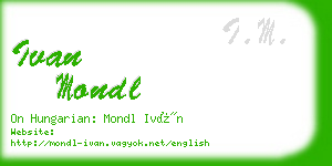 ivan mondl business card